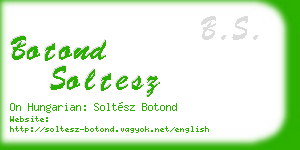 botond soltesz business card