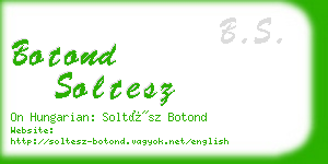botond soltesz business card